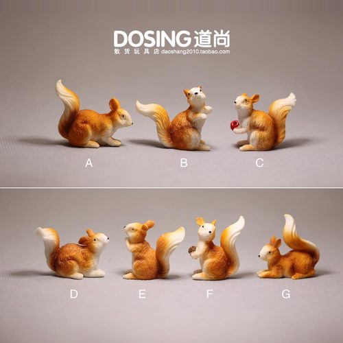 卡通微景观树脂玩偶模型小动物