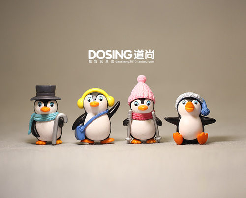外贸散货冬季宝宝q版塑料小动物