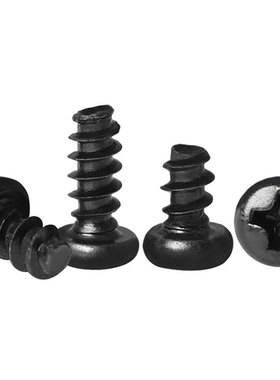 GB845-F碳钢锌镍合金黑色盘头十字自攻钉平尾塑胶件非标螺钉M2-M4