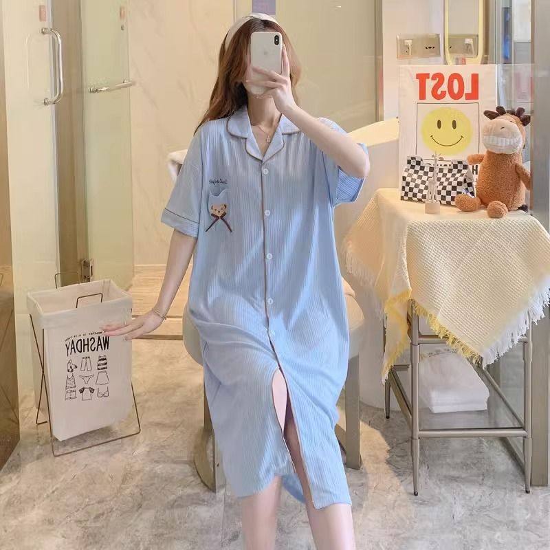新款纯色睡裙女夏季清凉图片