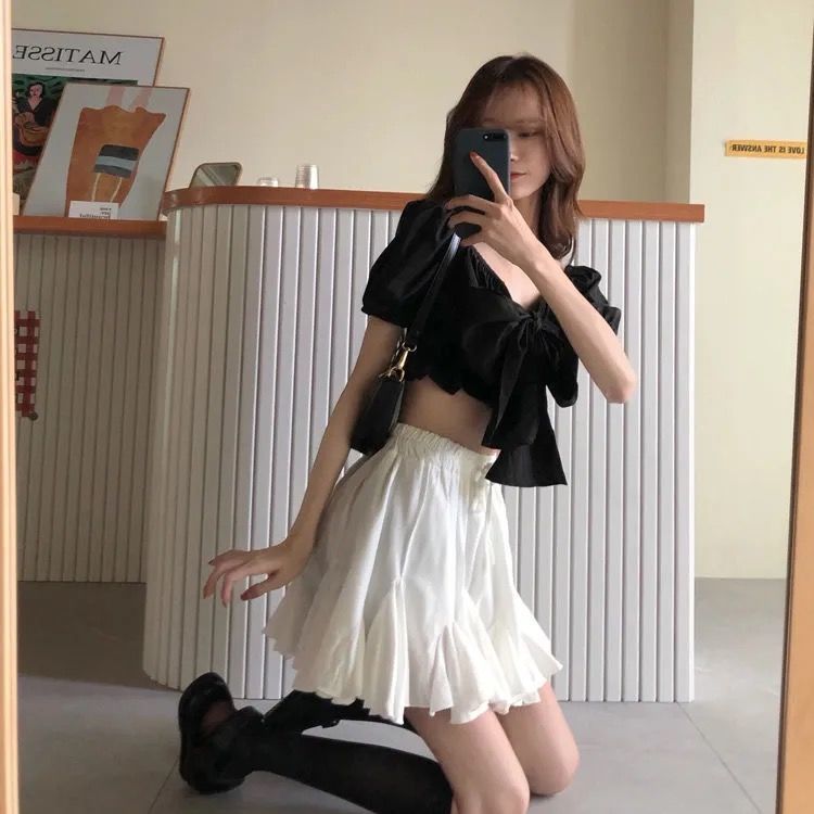 超仙ins显瘦蓬蓬A字裙女装减龄短裙夏季韩版百搭高腰学生半身裙子