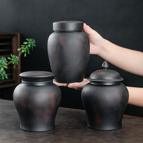 茶叶罐陶瓷大号普洱简约家用