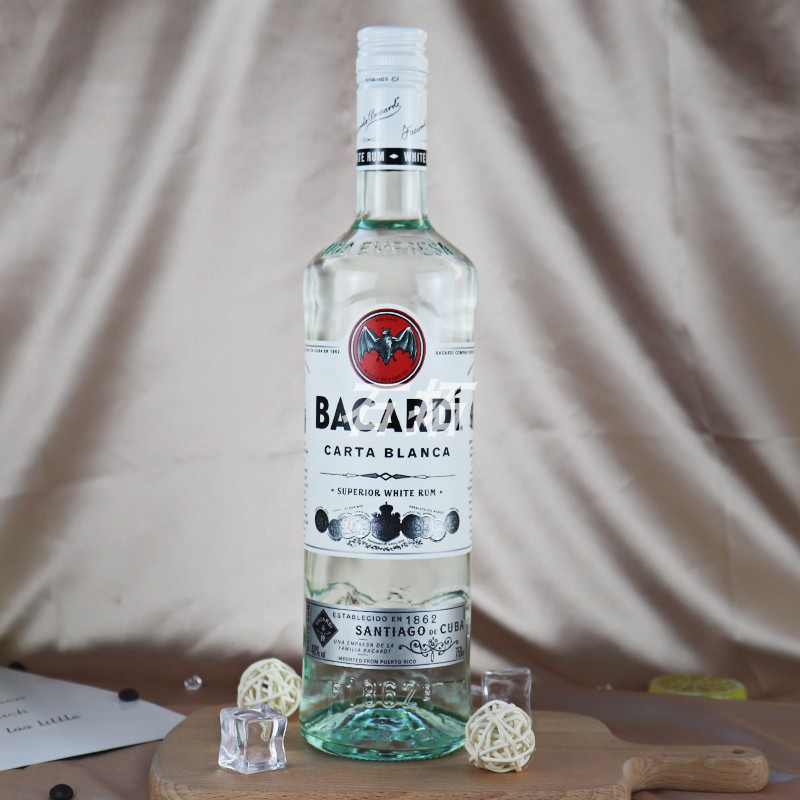 洋酒百加得白朗姆酒超级朗姆酒BACARDI RUM700-750ml烘焙提拉米苏