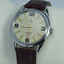 上海老乱牌男士手表手动机械表防水复古休闲老人腕表简约真皮表带