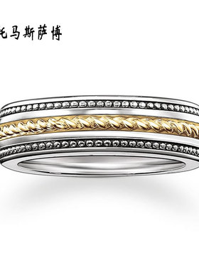 托马斯萨博金色纯银情侣礼物戒指