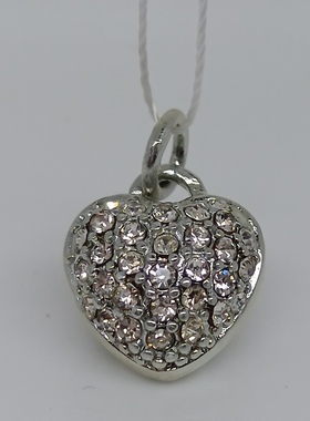 925纯银DIY饰品配件镂空祥云爱心吊坠手工制作DIY饰品材料配饰