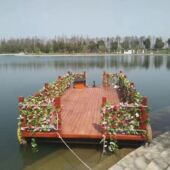 复古怀旧木船定制网红打卡表演灯光秀户外风景庆祝活动舞台船