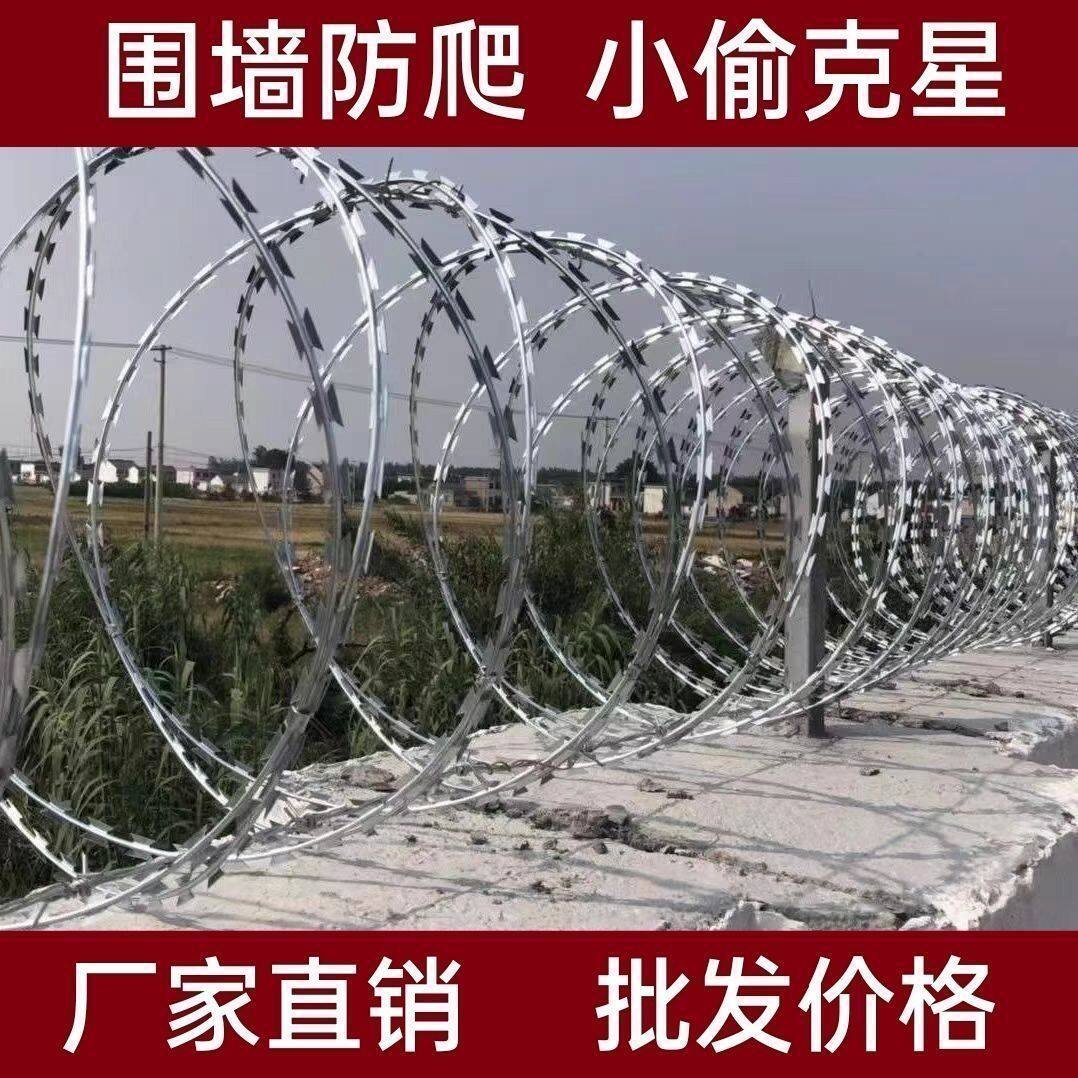 刀片刺网刺绳刺丝滚笼围墙防爬防盗尖刺带刺铁丝网防护网防贼刺网
