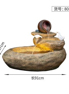 花园假山流水庭院循环水池喷泉户外阳台造景鱼池景观装饰露台摆件