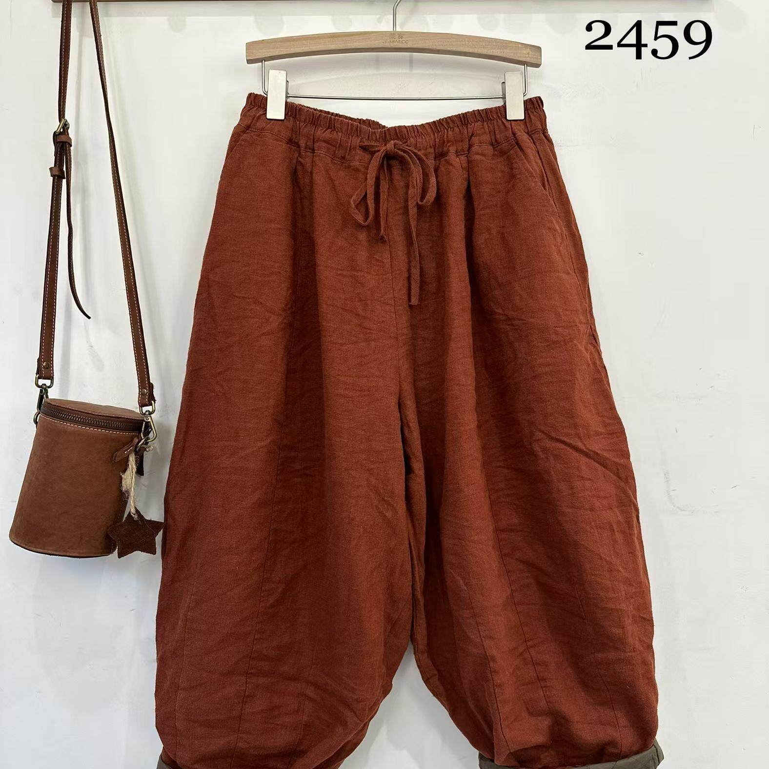 简赛正品原单2459秋冬新款亚麻加棉裤松紧腰简约加厚保暖休闲裤女,女装/女士精品,棉裤/羽绒裤,淘宝优惠券,粉丝福利购,淘宝优惠卷