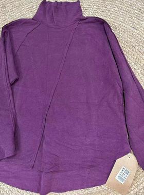 花社正品原单18399高品舒适德绒一体剪裁高领卫衣宽松打底外穿