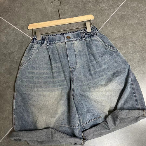 简赛宽松阔腿牛仔分裤女