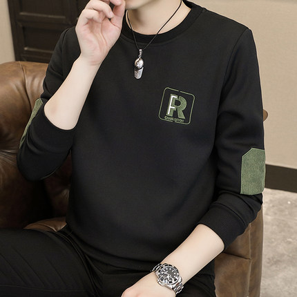 秋季男士卫衣2025春秋款秋冬秋衣长袖T恤加绒加厚上衣服打底衫男