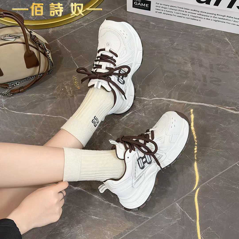 佰诗奴厚底老爹鞋女款加绒保暖2025年冬季新款巨好看复古运动增高