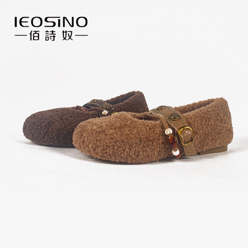 佰诗奴毛毛鞋女2025新款秋冬季时尚平底法式豆豆鞋保暖棉鞋玛丽珍,女鞋,棉鞋,淘宝优惠券,粉丝福利购,淘宝优惠卷