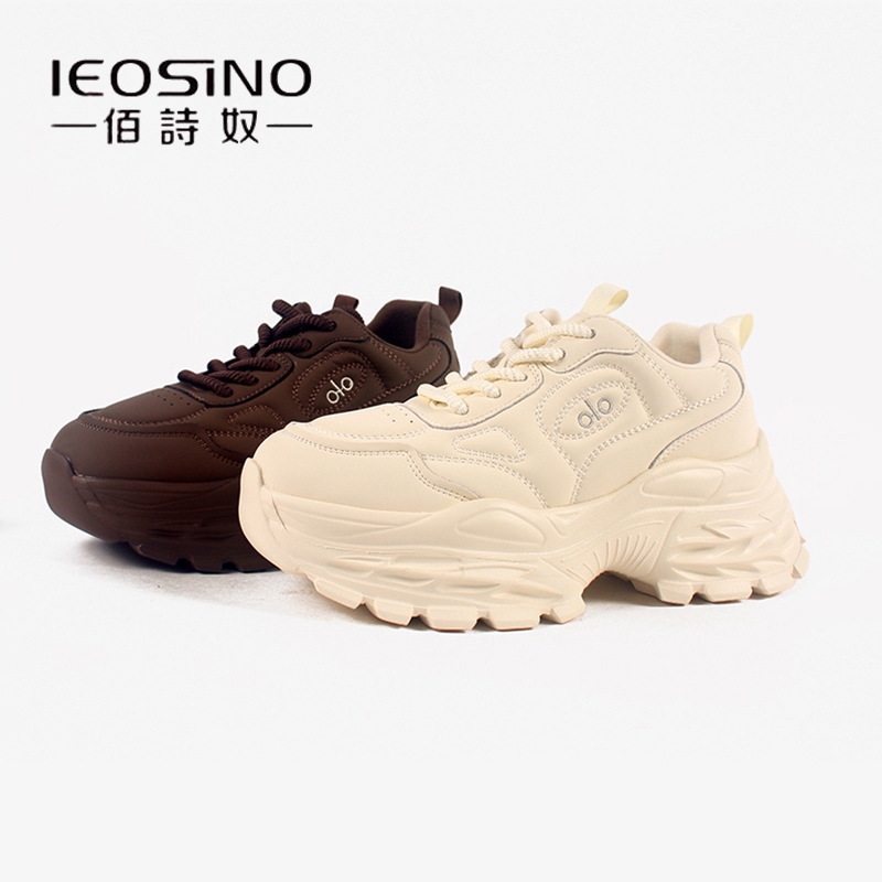 佰诗奴面包鞋女2025年秋季新款厚底百搭轻便老爹鞋女松糕底运动鞋