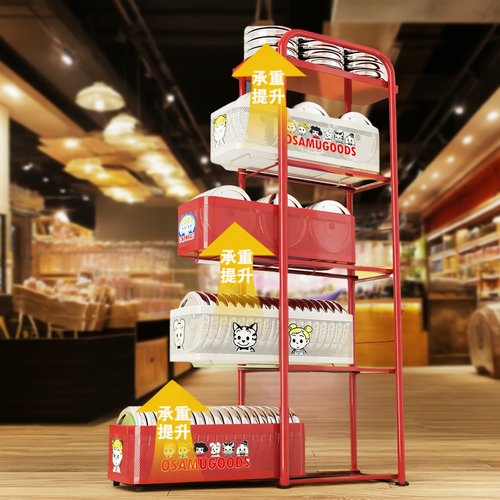 厨房置物架多层抽拉小推车