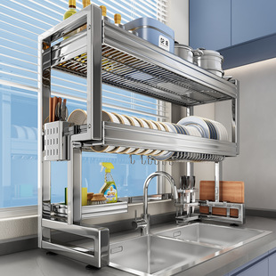 厨房水槽置物架碗碟收纳架洗碗槽水池多功能碗盘沥水柜碗碟收纳架