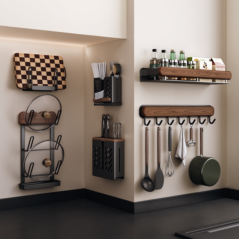 厨房免打孔壁挂置物架