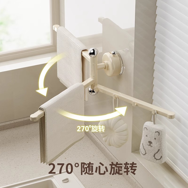 吸盘抹布架厨房收纳架