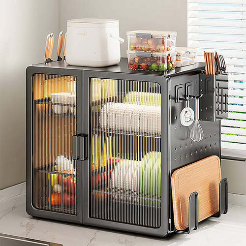 厨房碗碟收纳架家用碗架碗柜碗盘收纳盒刀架沥水架置物架子