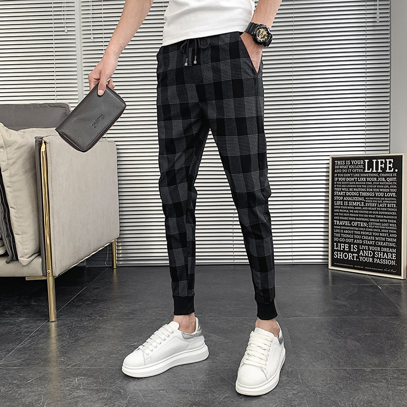 裤子潮牌九男士修身韩版小脚