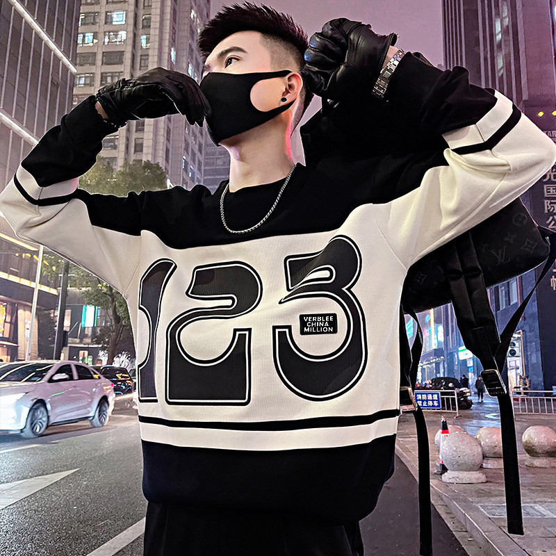 美式潮牌卫衣男2024新款春秋季长袖t恤男装上衣痞帅气春装外套帅t