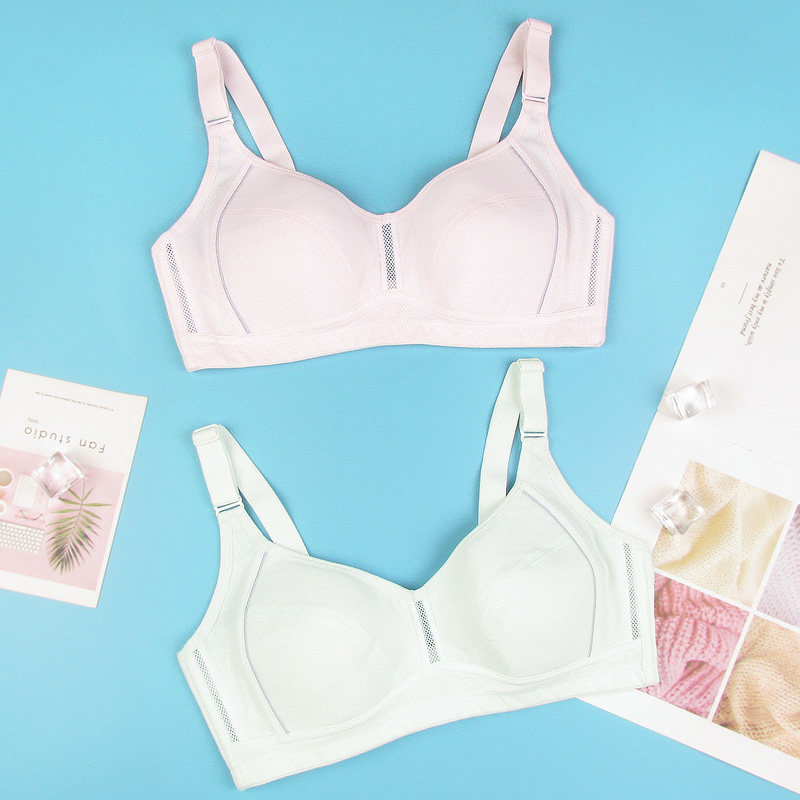 少女文胸发育期防外扩下垂内衣薄款无钢圈无海绵初高中生定型夏季