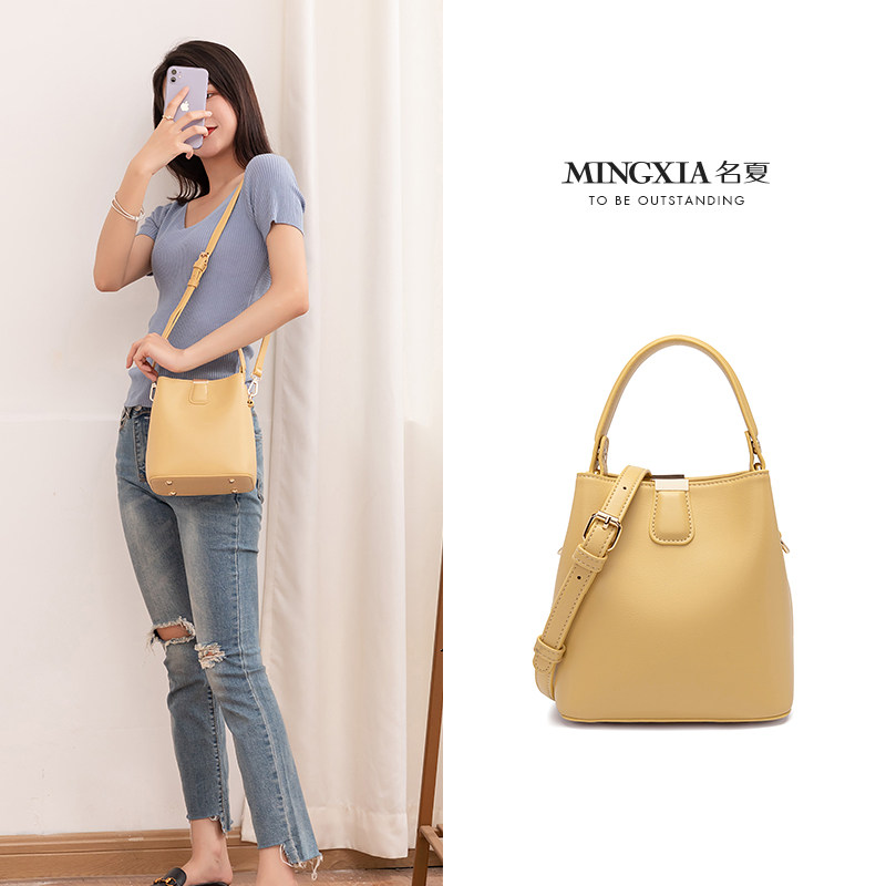 水桶包女斜挎包包2020年新款潮韩版百搭洋气ins超火单肩小手提包