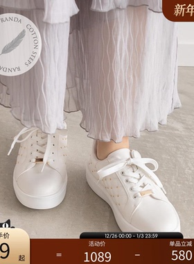 RANDA 24春季新款COTTON系列透气可拆卸鞋垫时尚单鞋女PH32201