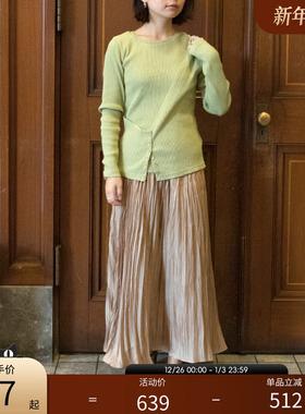 RANDA 春夏新款薄款设计款排扣装饰修身针织衫工艺衫 BT01414