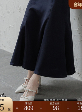 RANDA 25新款蝴蝶T字绑带休闲时尚V口剪裁优雅穆勒鞋女 PD36011