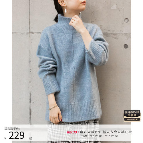 宽松版毛针织衫RANDA高领