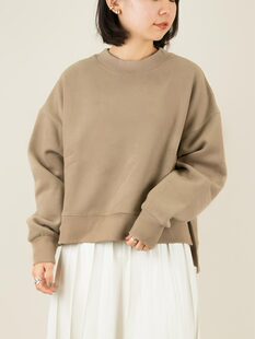 RANDA 前短后长不规则卫衣拉绒后背套头衫女 BT01507