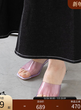 RANDA 春夏新款日系高跟露趾粗跟时尚凉鞋女 PS11103