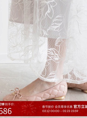 RANDA  25春季新款心型鞋跟绗缝蝴蝶结设计爱心主题鞋  PP35037