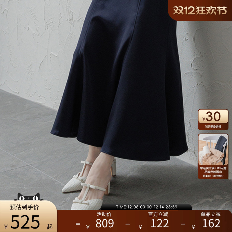 RANDA 25新款蝴蝶T字绑带休闲时尚V口剪裁优雅穆勒鞋女 PD36011