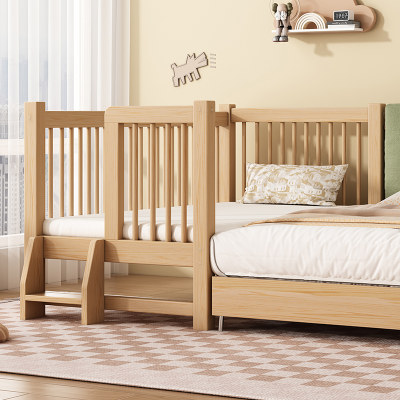 婴儿拼接床实木加床延边加宽儿童平接床大人可睡小床拼接大床神器