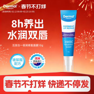 Dermal Therapy乐慕康睡眠养护唇膜保湿补水去死皮角质淡化唇纹女