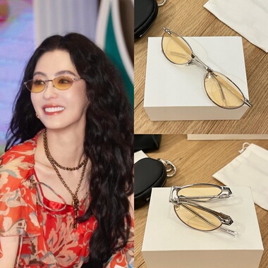 张柏芝同款将太郎眼镜金属折叠镜框复古小框可配度数近视防蓝光