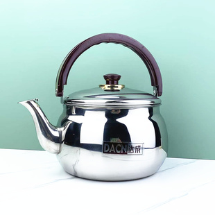 不锈钢商用加汤壶火锅店烧水壶加厚鸣音煲水壶煤气燃气电磁炉茶壶
