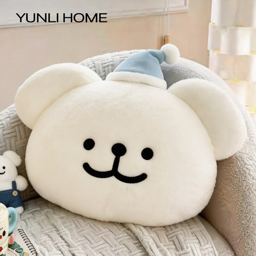 线条小狗沙发抱枕玩偶床头靠垫软