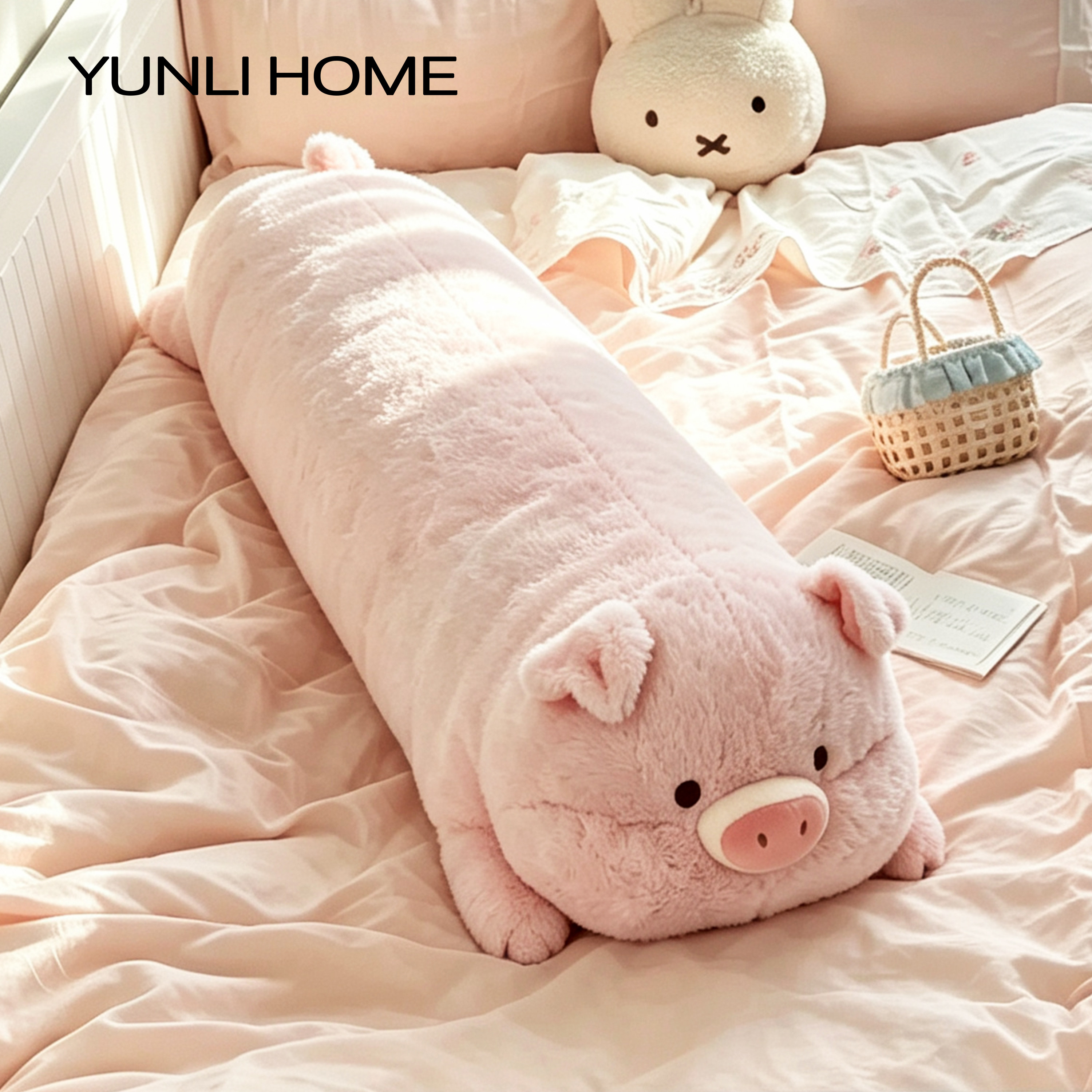 小猪长条抱枕睡觉夹腿专用靠枕