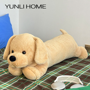 金毛小狗玩偶睡觉抱儿童女生床上安抚可爱大娃娃等身夹腿长条抱枕