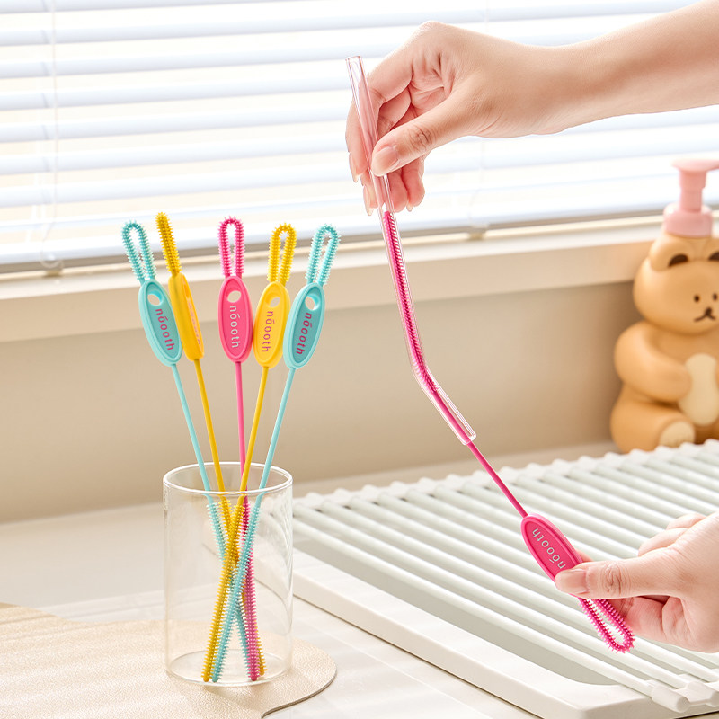 硅胶吸管刷杯子水杯婴儿奶瓶专用保温杯长柄清洁刷子缝隙清洗神器,家庭/个人清洁工具,厨房用刷,淘宝优惠券,粉丝福利购,淘宝优惠卷