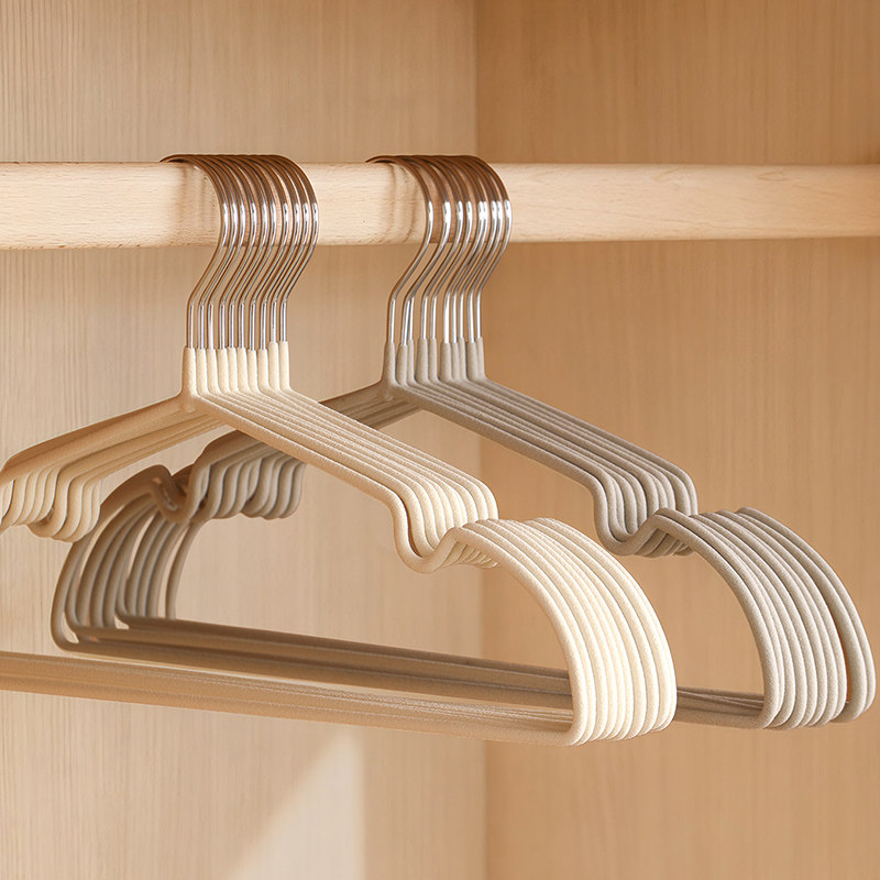 省空间植绒防滑弧形无痕衣架防滑