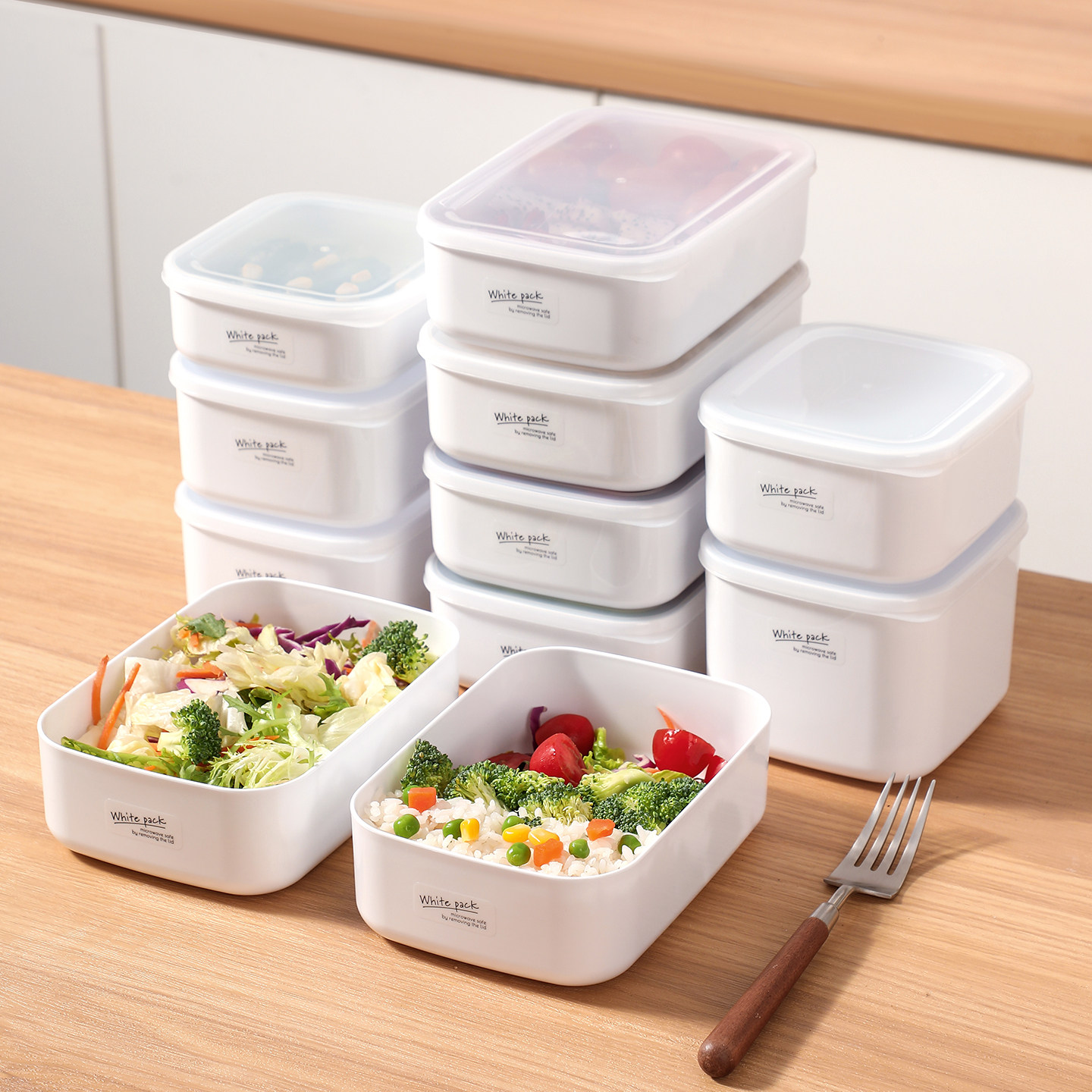 日本进口上班族饭盒可微波炉加热餐盒便当水果食品级冰箱收纳保鲜,收纳整理,食物收纳盒,淘宝优惠券,粉丝福利购,淘宝优惠卷