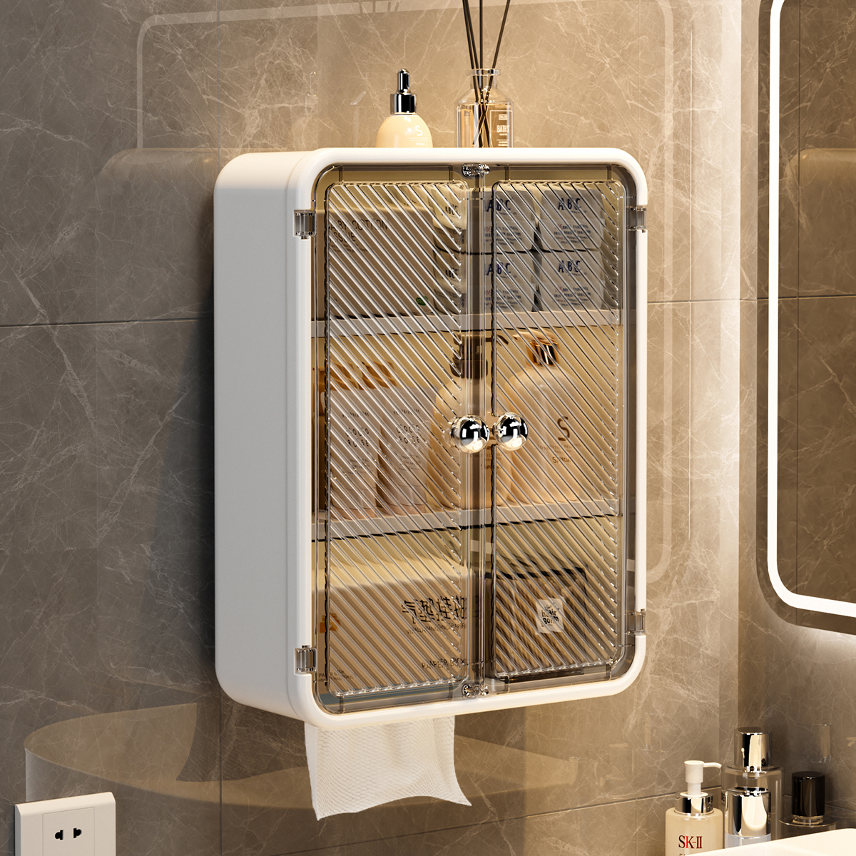 卫生间纸巾盒免打孔防水卫生纸盒