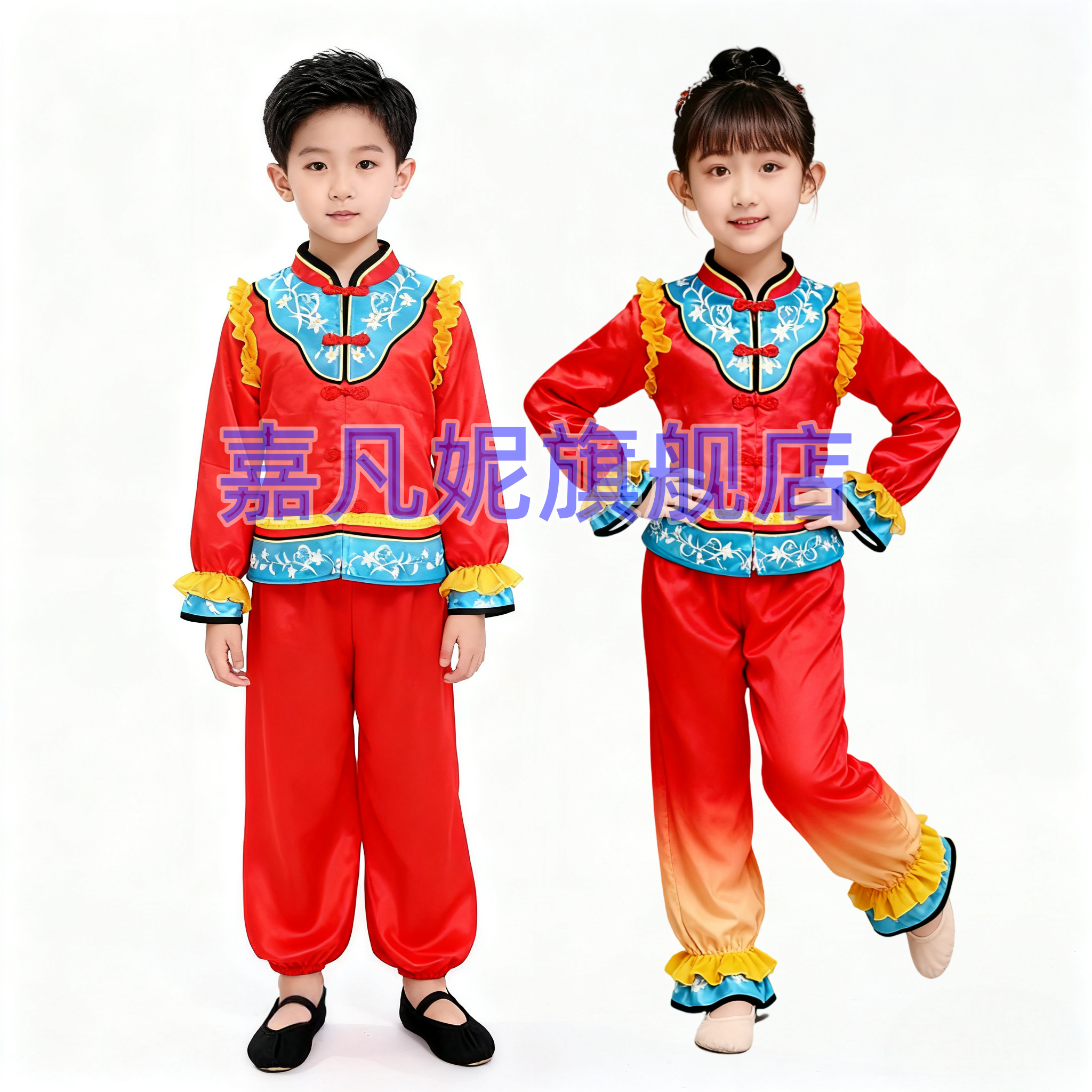 元旦喜庆演出服泥娃闹春韵舞蹈服