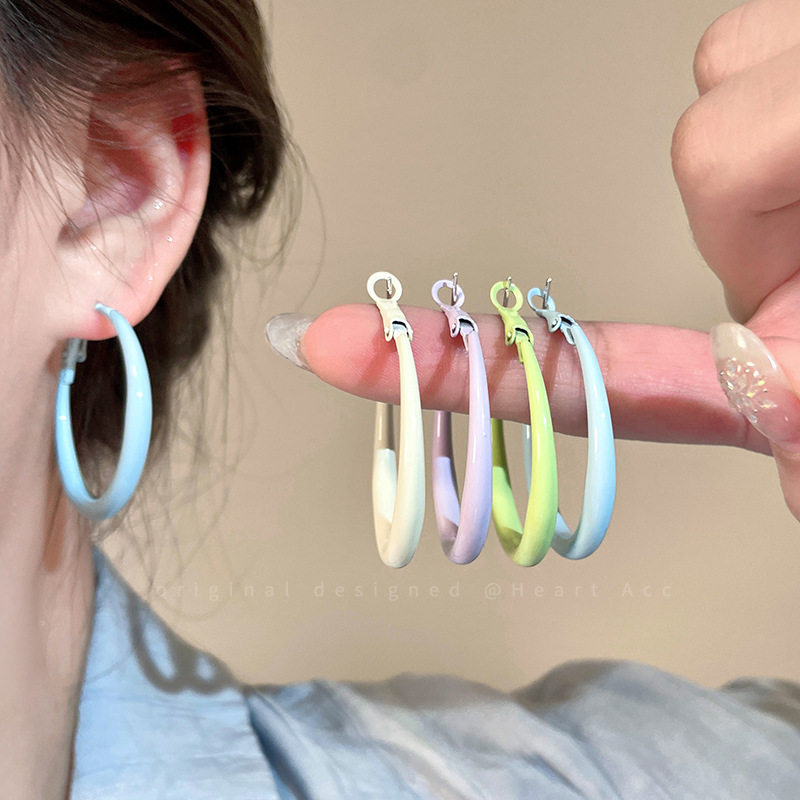 纯色滴釉素圈耳圈女小众甜美气质圆圈耳环简约高级感百搭圈圈耳饰,饰品/流行首饰/时尚饰品新,耳环,淘宝优惠券,粉丝福利购,淘宝优惠卷